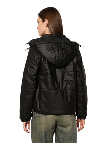 ONLY Women's Solid Regular Fit Black Jacket