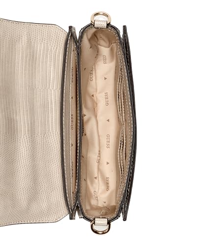 Guess Women's Taupe Textured Top Handle Flap| Ladies Purse Handbags | Gift For Ladies