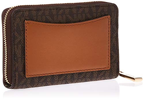 Michael Kors Jet Set Small Zip Around Card Case Brown/Acorn One Size
