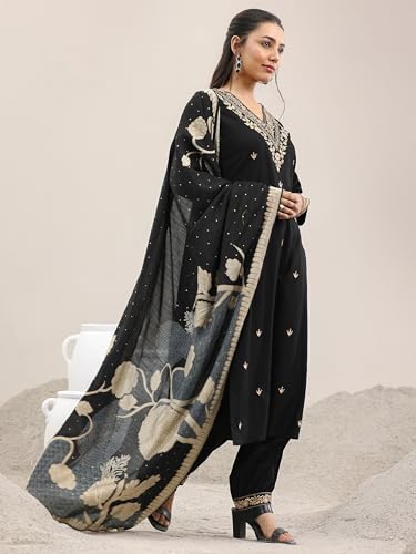 Libas Printed Rayon Straight Kurta set for Women (400276IRXS)