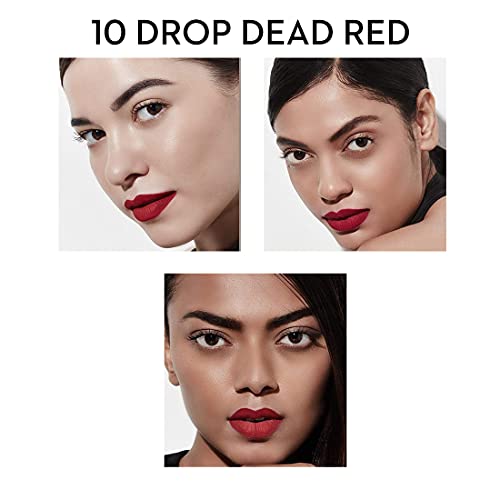 SUGAR Smudge Me Not Mini Matte Liquid Lipsticks for Women | Transferproof & Waterproof | Lasts 12hrs | 1.1ml - 10 Drop Dead Red