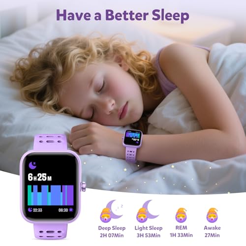 Gydom Smart Watch for Kids No APP No Phone Needed, 1.83" Fitness Tracker Watch with Heart Rate/Sleep Monitor, IP68 Waterproof Pedometer, Step Counter, Puzzle Games for Girls Teens 5-16, 81 Sport Mode
