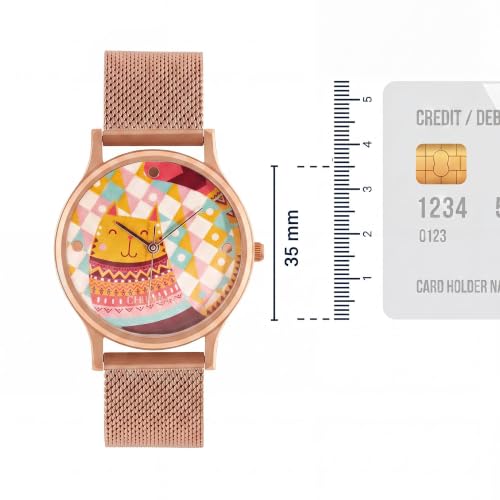 TEAL BY CHUMBAK Analog Wrist Watch for Women | Round Dial | Floral Strap | Stylish Fashion Watch | Gift for Girls & Ladies | Casual & Work Wear
