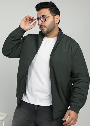 ELLIPSE Nylon Full Sleeve Oversized Standard Length Men's Winter Jacket | Winter Wear Oversized Jacket| Color - Forest Green 4XL