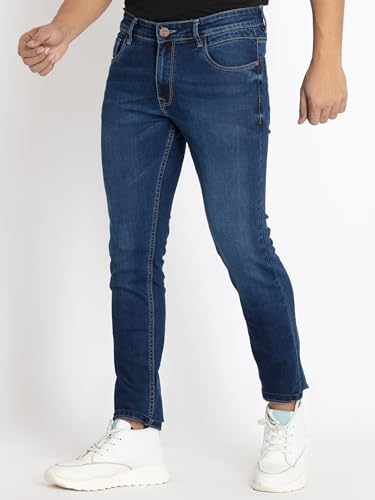 Status Quo Mens Slim Fit Light Washed Denim