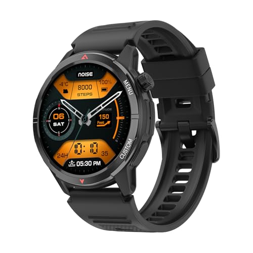 Noise Endeavour 2 (Smartchoice) Rugged Smart Watch – 1.46″ AMOLED Display, Built-in GPS, ABC Sensors, Up to 7-Day Battery, 5ATM Water Resistance, AI, Strava Integration, for iOS & Android (Jet Black)