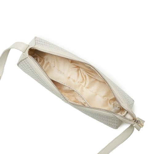 Fastrack Crossweave Classic Sling Bag | Faux Leather Weave Pattern Bag | Adjustable Strap with Buckle | Zipper Closure | One Main Compartment with Internal Organizer Pockets
