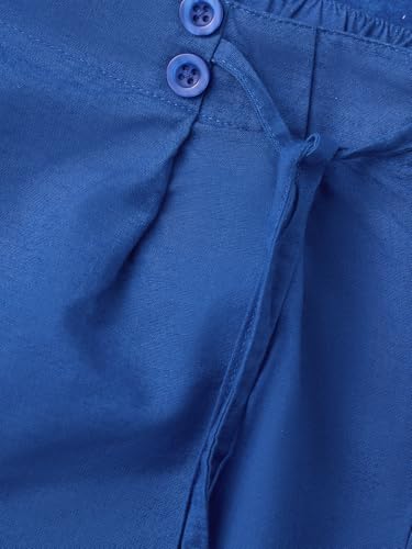 The Souled Store Cotton Linen Shorts: Aquarius Women and Girls Zipper Closure Solid Regular Fit Cotton Linen Shorts