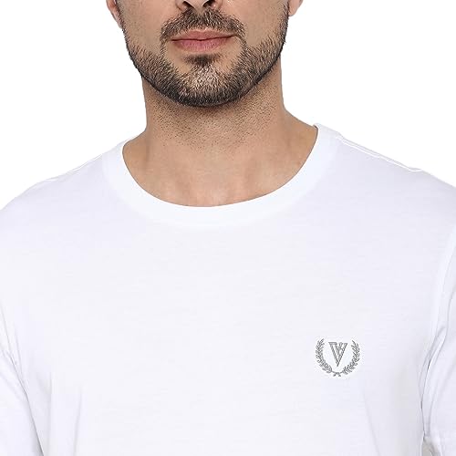 Van Heusen Men's Regular Fit T-Shirt (70023_White