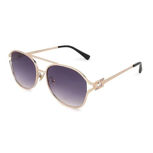 Vibe lens by HASHTAG EYEWEAR Stylish Square Sunglasses for Women | UV400 Protection | Oversized Designer Shades (Purple)