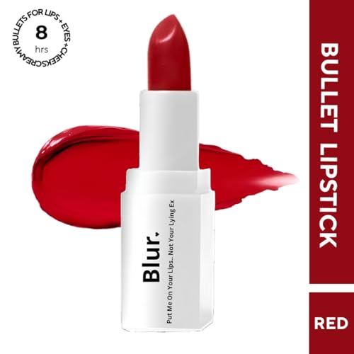 Blur India 3 in 1 Bullets For Lips + Eyes + Cheeks | Pack of 2 – Put Me On Your Lips...Not Your Lying Ex (Red) & Reminder: Adopt, Don’t Shop! (Plum)