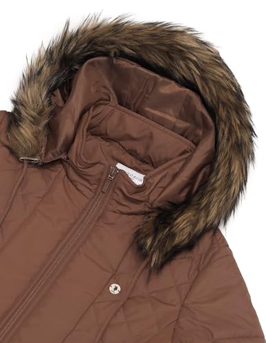 U.S. POLO ASSN. Hooded Solid Padded Jacket (UWAW24JCK152_Brown_S)