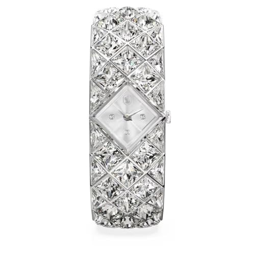 Swarovski Curiosa Bangle 572 Crystal Bracelet, Silver Tone, Stainless Steel, Silver, Classic