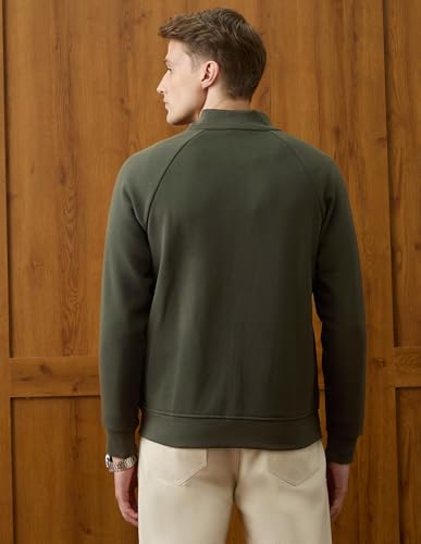 U.S.Polo Association Men's Equestrian Aisle Theater Textured Sweatshirt (USSWS4353_Olive_S)
