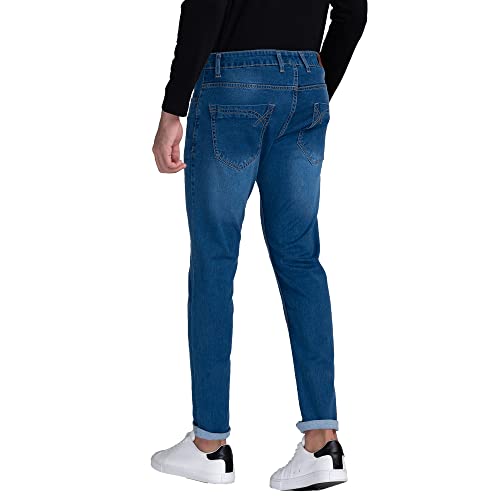 Giordano Men's Slim Fit Stretchable Jeans Blue