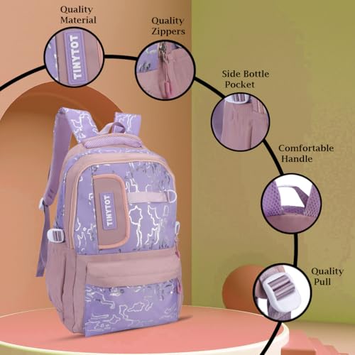 Tinytot 30 Litre, Stylish & Trendy Water Resistant Hi Storage School Collage Travel Laptop Backpack Bag for Boys, Girls, Mens & Womens, 20 Inches (Black)