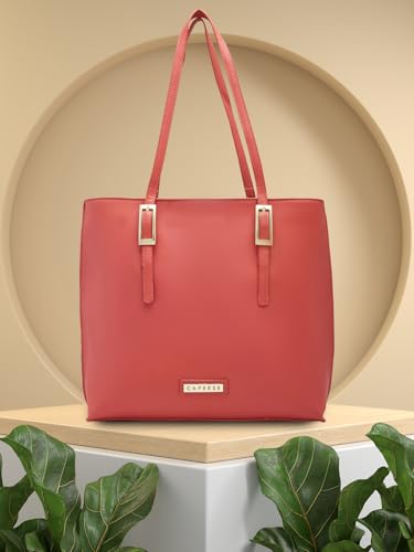 Caprese Jenny Tote Bag, Medium-Blush | Stylish Handbag for Women | Spacious, Versatile Office & Daily Essentials Tote | Top Zip Closure