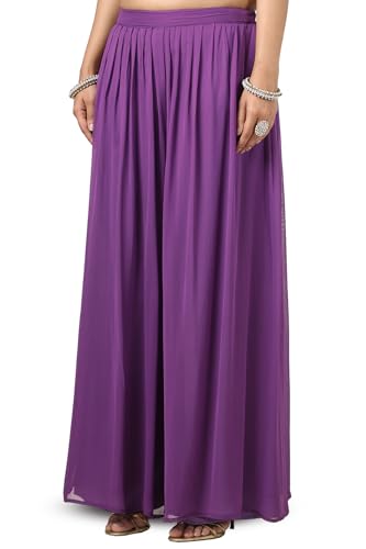 Soch Womens Purple Tissue Embroidered Suit Set with Sequins