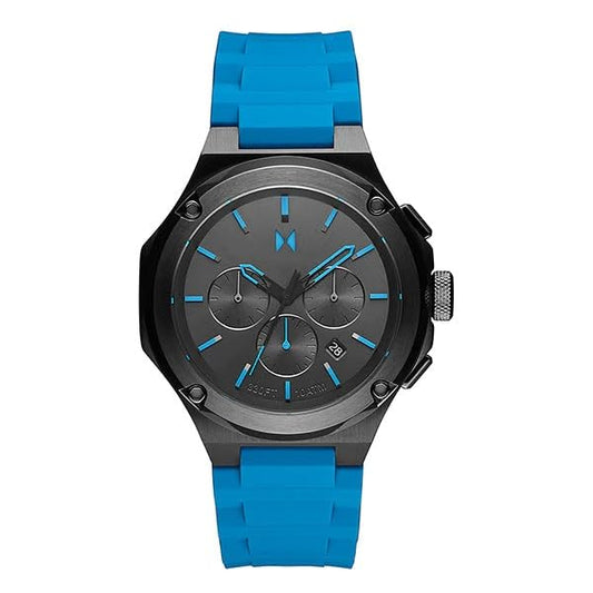 MVMT Silicone Analog Grey Dial Men Watch-28000301-D, Blue Band