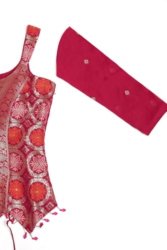 Soch Women's Viscose Georgette Salwar Suit (OWS5CD21981_Fuchsia