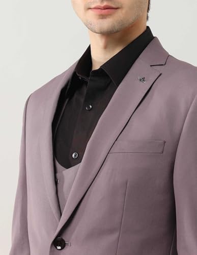 Arrow Men's Polyester Business Suit Pants Set (ARAJSU5567_Light Purple