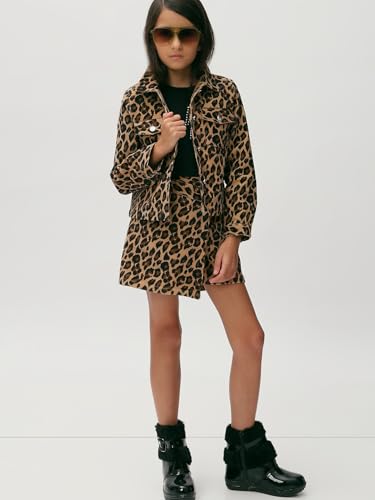 VERO MODA Girl's Animal Regular Fit Brown Shirt