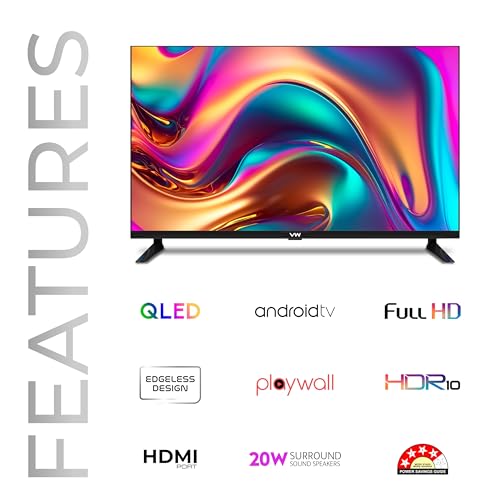 VW (Visio World.) 101 cm (40 inches) OptimaX Series Full HD Smart QLED Android TV VW40AQ1 (Black)