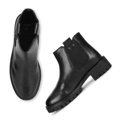 YOHO Women Comfortable Boots Collection | Extra Cushioned Foot Bed And Skin Friendly Ankle Boot With Heels | Trendy, Stylish, Casual Boots | Winter, Snow And Holiday Outings