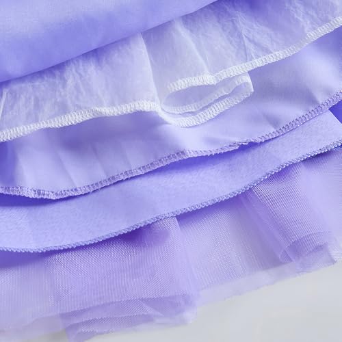 Hopscotch Girls Floral Applique Dress in Lavender Color for Age (4-5 Years)