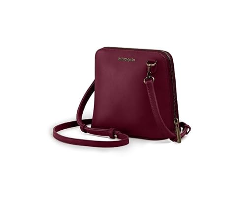 DailyObjects Trapeze Sling Crossbody Bag for Women and Latest Stylish Zip Wallet Purses for Women's, Girls | Durable Vegan Leather | Ladies Mobile Sling Bag | Zipper Closure | Made in India (Combo)