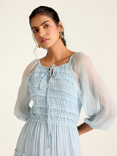Label RITU KUMAR Powder Blue Elly Long Dress