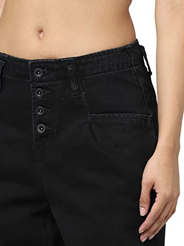ONLY Women's Regular Jeans (15285598-Black Denim_Black 42)