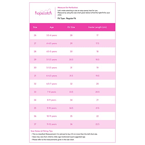 Hopscotch Girls PU Applique Sneakers in Pink Color, UK:1.5 (FAQ-4329120)