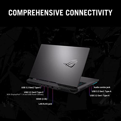 ASUS ROG Strix G17 (2022), 17.3"(43.94 cm) FHD 360Hz/3ms, AMD Ryzen 9 6900HX, 8GB RTX 3070 Ti Graphics, Gaming Laptop (16GB/1TB SSD/90WHrs Battery/Windows 11/Office 2021/Gray/2.9 Kg), G713RW-KH110WS