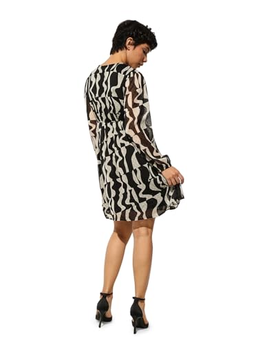 ONLY Women's Fit and Flare Black Dress