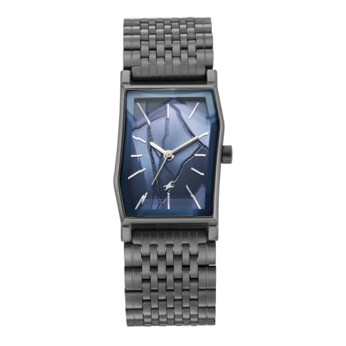 Fastrack Oceanyx 2.0 Analog Watch for Women with Dark Blue Dial & Gun Metal Strap - 6333QM01