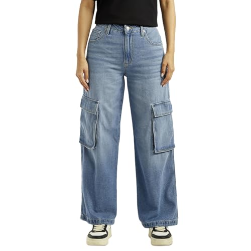 Levi’s Women's Mid Indigo Loose Fit Mid Rise Jeans, 2149, 32