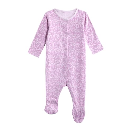Mothercare Girls Printed Full Sleeves Sleepsuit - Purple