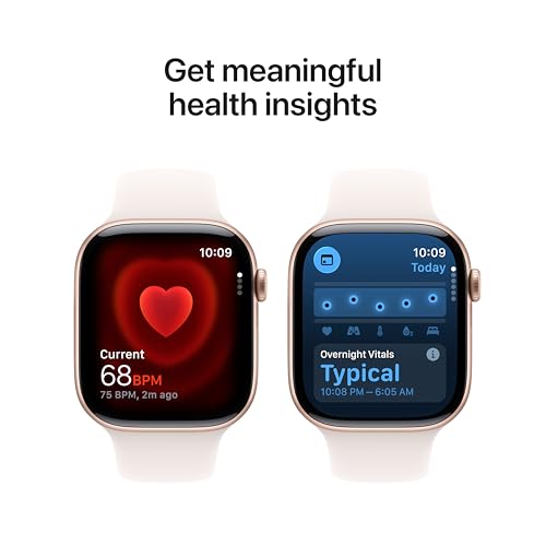 Apple Watch Series 11 GPS + Cellular 46mm Rose Gold Aluminium Case with Light Blush Sport Band - M/L