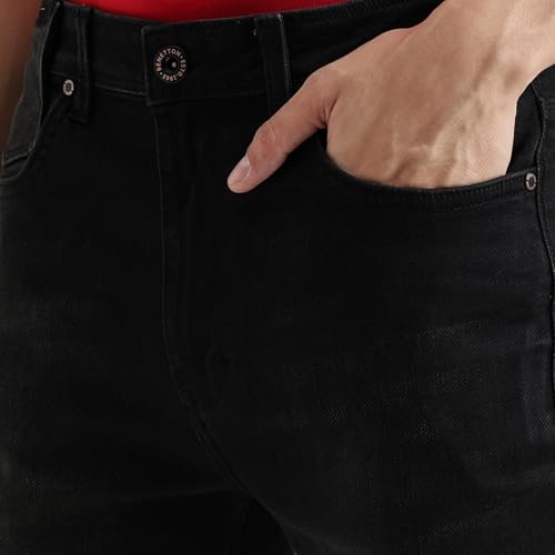 United Colors of Benetton Men's Low Crotch Jeans (25A4KNJE1328I901_Black