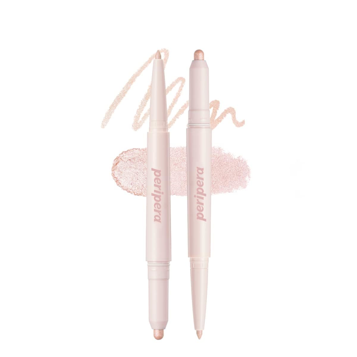 Peripera SUGAR TWINKLE DUO EYE SHADOW STICK (01 DEWY NUDE) - Shimmer, Highlighter, Convenient Eye Shadow Cream