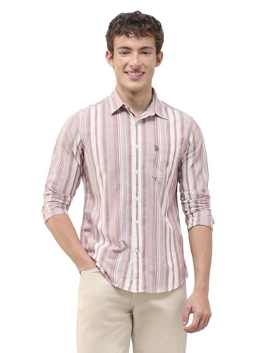 U.S. Polo Assn. Denim Co. Men's Vertical Striped Regular Fit Shirt