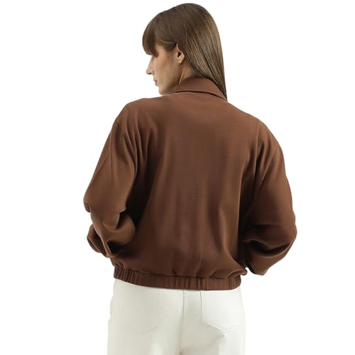 United Colors of Benetton Women's Jackets (25A30A6DN085G23N_Brown