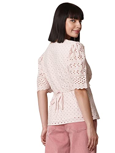 VERO MODA Women's Regular Fit Top (10240202_Sepia Rose_Large)