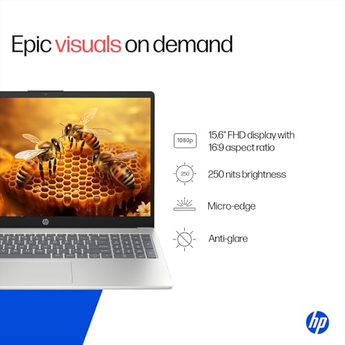 HP 15, Intel Core 5-120U (8GB DDR4, 512GB SSD) FHD, Anti-Glare, Micro-Edge, 15.6''/39.6cm, Win11, M365 Basic(1yr), Office Home24, Silver,1.59kg, fd0651TU, FHD Camera w/Privacy Shutter, Backlit Laptop