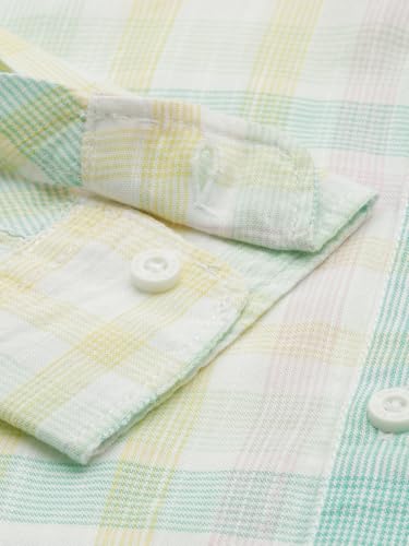 Boys White Check Casual Shirt