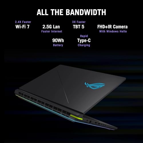 ASUS ROG Strix G16, Intel Core Ultra 9 275HX, Gaming Laptop(RTX 5060-8GB/115W TGP/16GB/1TB /2.5K QHD+/16"/240Hz/90WHrs/Windows 11/M365 Basic (1Year)*/Office Home 2024/Eclipse Gray/) G615LM-S5128WS