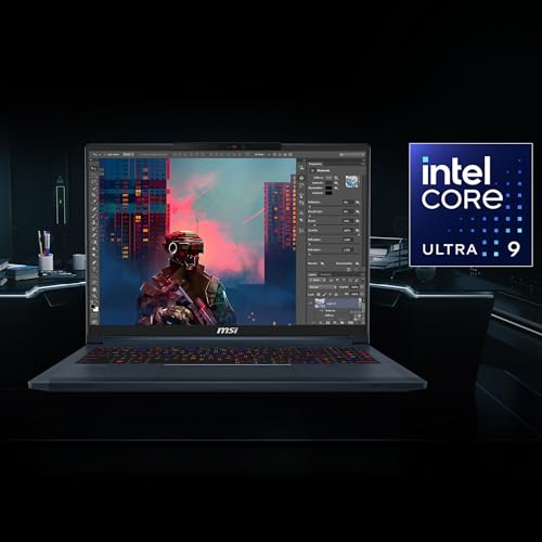 MSI Stealth 16 AI Studio, Intel 1st Gen. Ultra 9 185H, Built-in AI, 41CM QHD+ 240Hz Gaming Laptop (32GB/2TB NVMe SSD/Windows 11 Pro/NVIDIA GeForce RTX 4070, GDDR6 8GB/Star Blue/1.9Kg), A1VGG-057IN