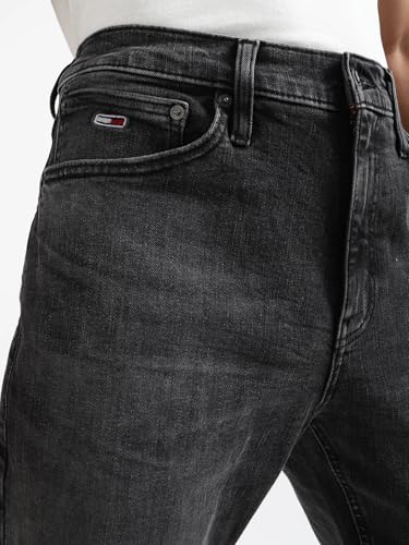 Mid-Wash Slim-Fit Mid-Rise Jeans Black