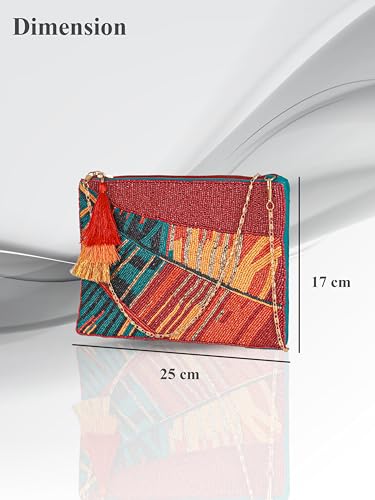 BAGUZZI Leafing Love Beaded Multicolor Sling Bag